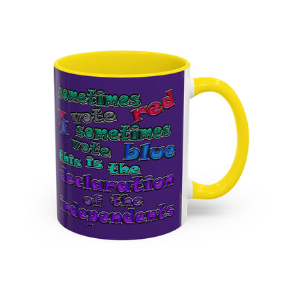declaration of the independents - Accent Mug (purple)