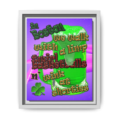 celtics logo - framed canvas art (purple-pink wave)
