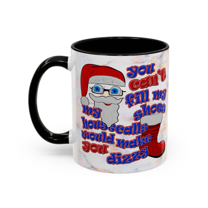 santa's shoes - Accent Mug (white marble)