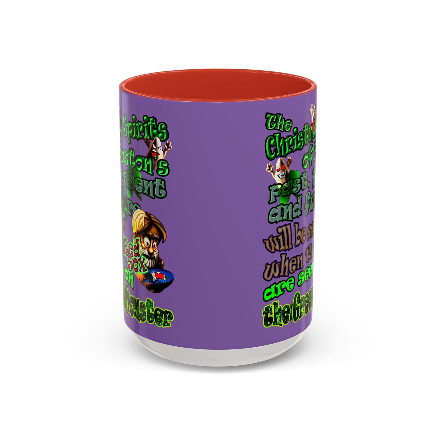 christmas spirits of boston - Accent Mug (light purple)
