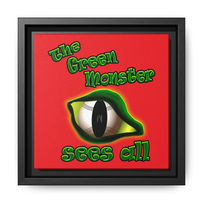 green monster - framed canvas art (red)