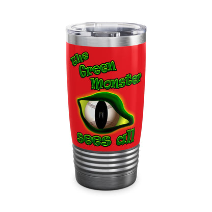 green monster - Ringneck Tumbler, 20oz (red)