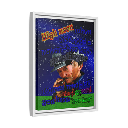 high noon - framed canvas art ('snoops' background)