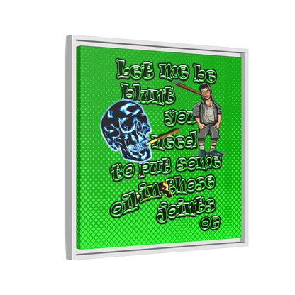 og - framed canvas art (logo green)