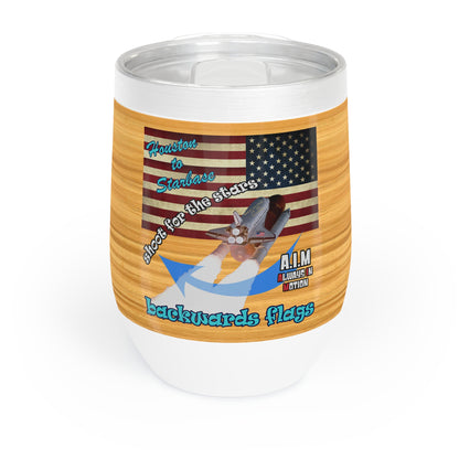 shoot for the stars - Chill Wine Tumbler (butterscotch wood finish)