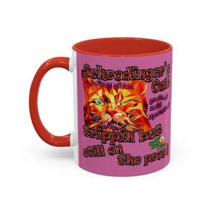 schrodinger's cat - Accent Mug (light pink)