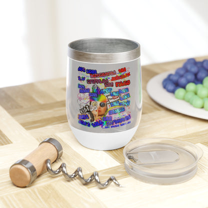 drop the beat - Chill Wine Tumbler (light grey)