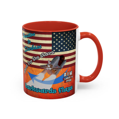 shoot for the stars - Accent Mug (burnt orange)