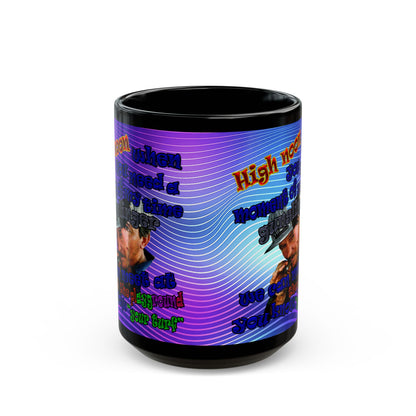 high noon - Black Mug (purple wave)