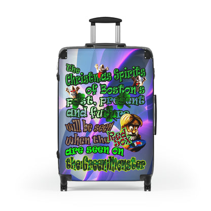 christmas spirits of boston - Suitcase (grey-pink wave)
