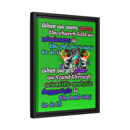 doggystyle - framed canvas art (logo green)