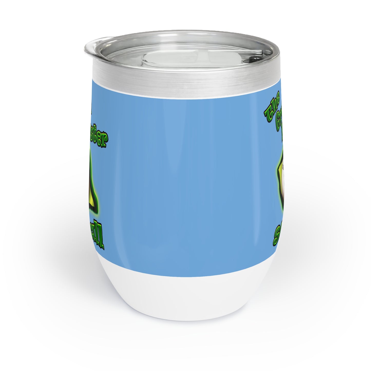 green monster - Chill Wine Tumbler (light blue)