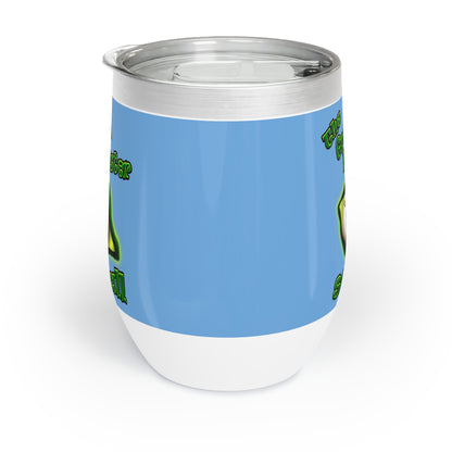 green monster - Chill Wine Tumbler (light blue)