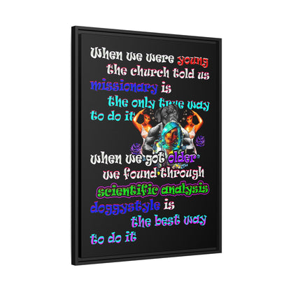 doggystyle - framed canvas art (black)