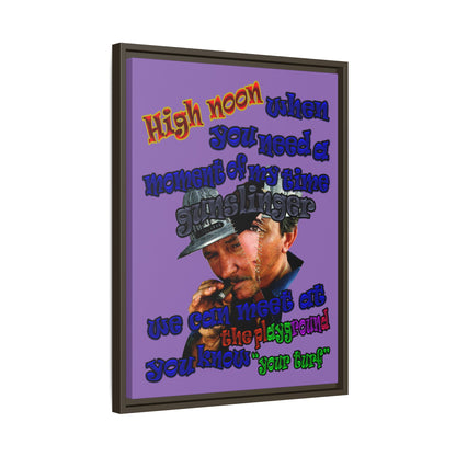high noon - framed canvas art (light purple)