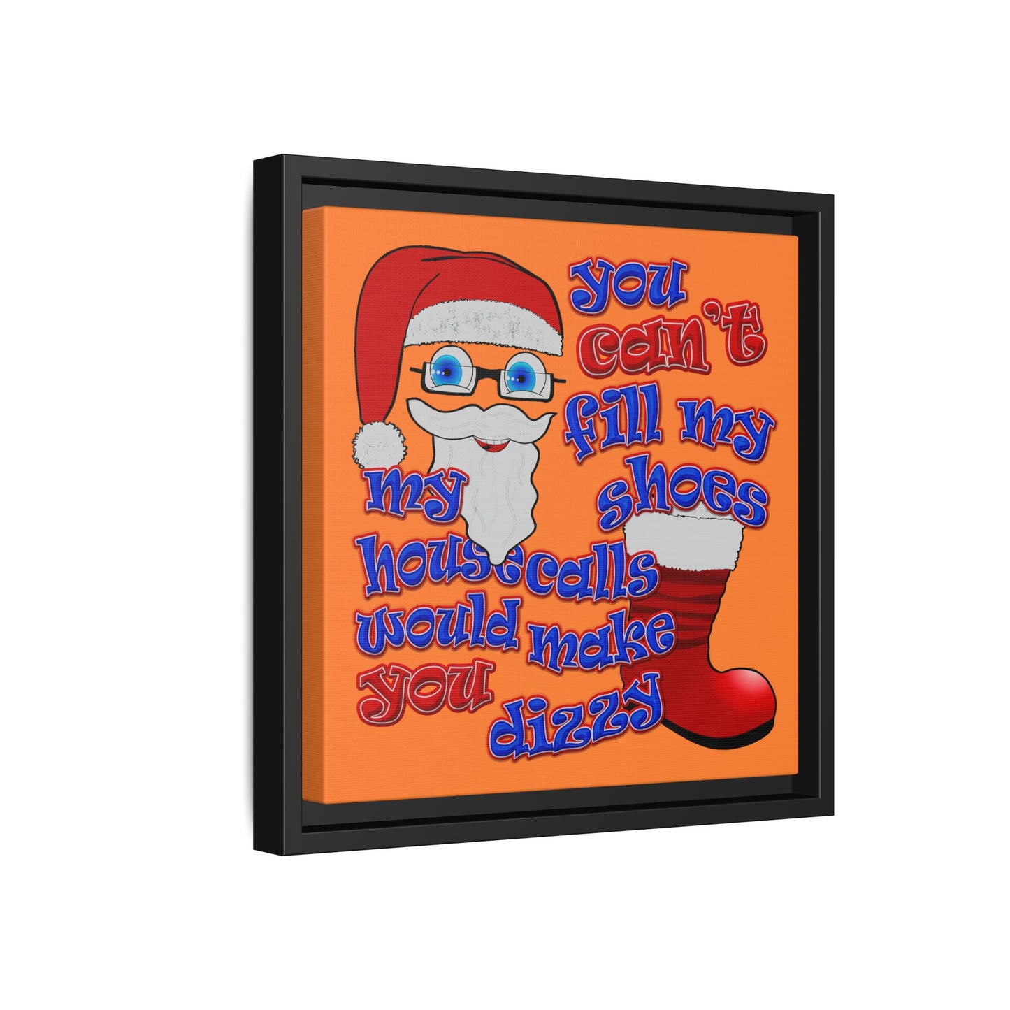 santa's shoes - framed canvas art (crusta)