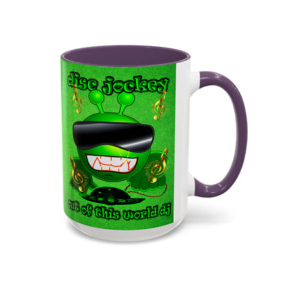 disc jockey - Accent Mug (green turf)