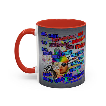 drop the beat - Accent Mug (brushed nickel)