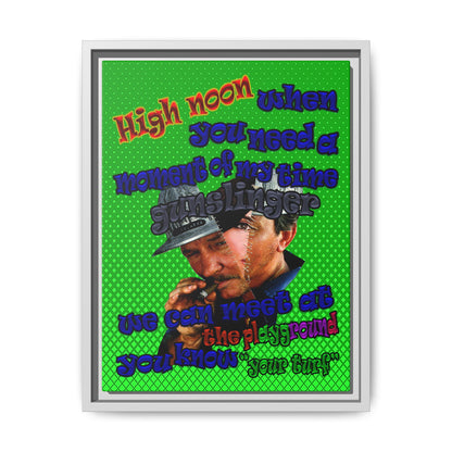 high noon - framed canvas art (logo green)