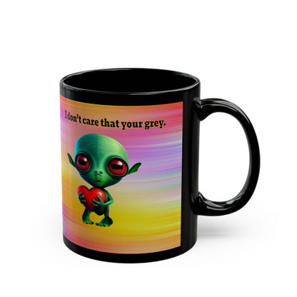 I don't care that your grey - Black Mug (color blur)