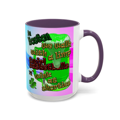 celtics logo - Accent Mug (light blue-pink wave)