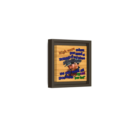 high noon - framed canvas art (butterscotch wood finish)