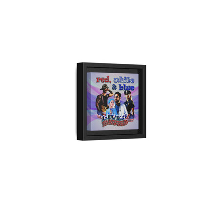 rw&b lives matter - framed canvas art (light blue-pink wave)