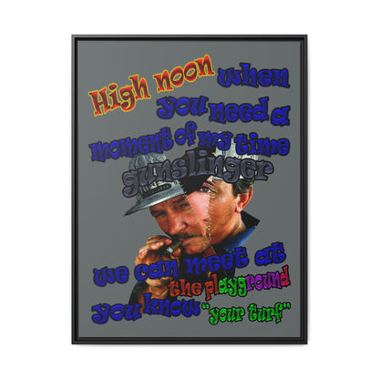 high noon - framed canvas art (dark grey)
