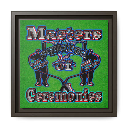 em cee squared - framed canvas art (green turf)
