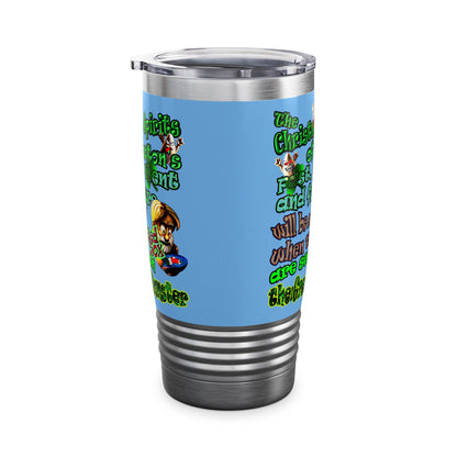 christmas spirits of boston - Ringneck Tumbler, 20oz (light blue)