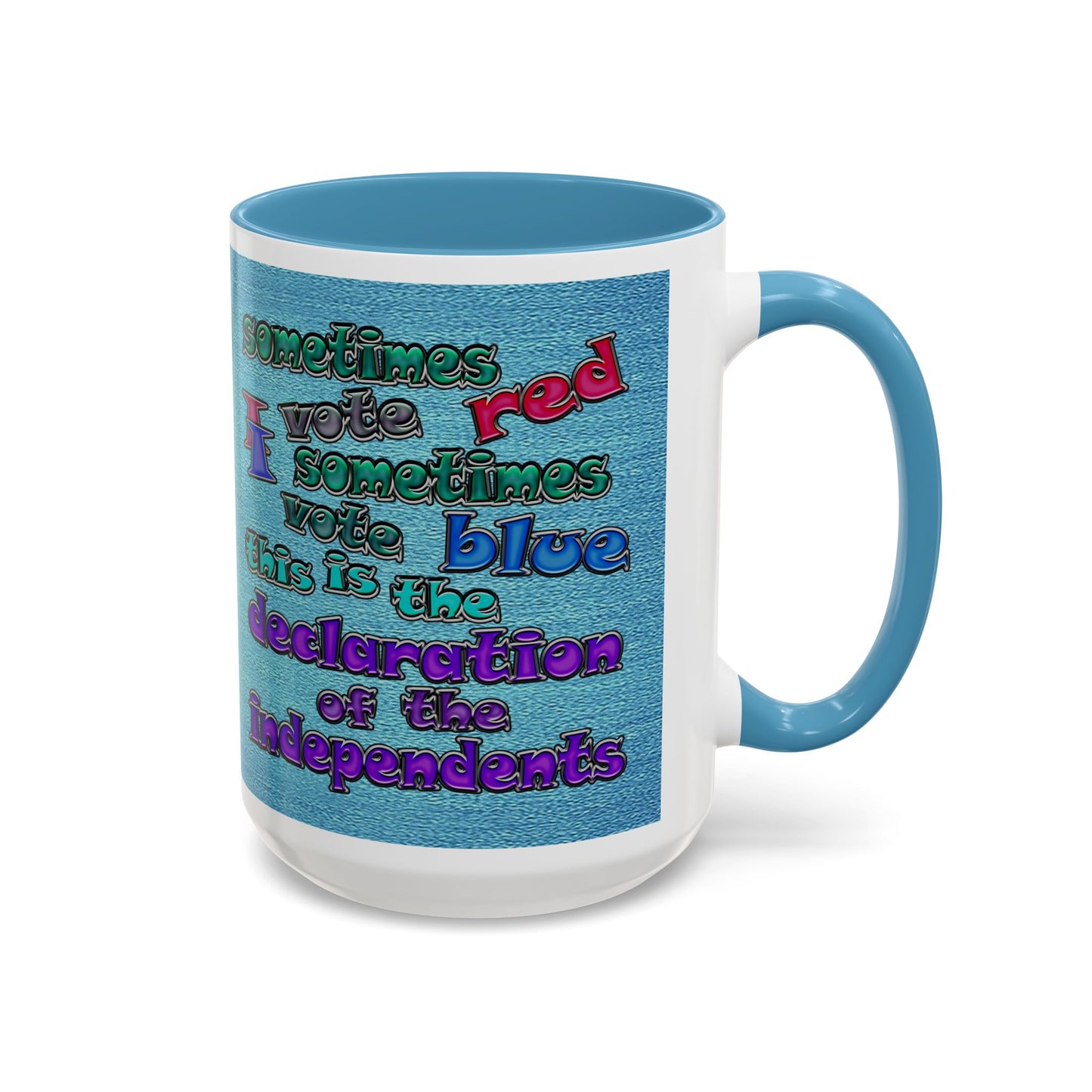 declaration of the independents - Accent Mug (faded blue)
