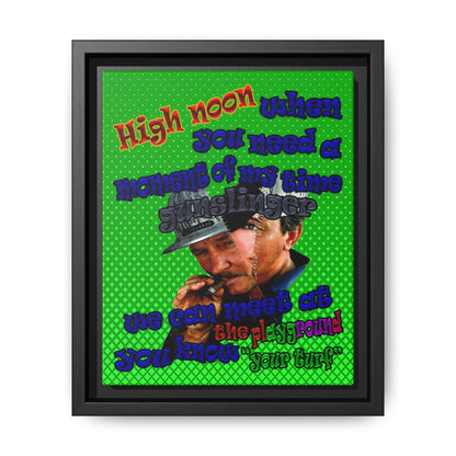high noon - framed canvas art (logo green)