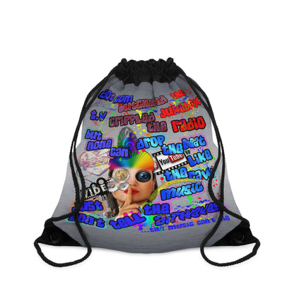 drop the beat - Drawstring Bag (brushed nickel)