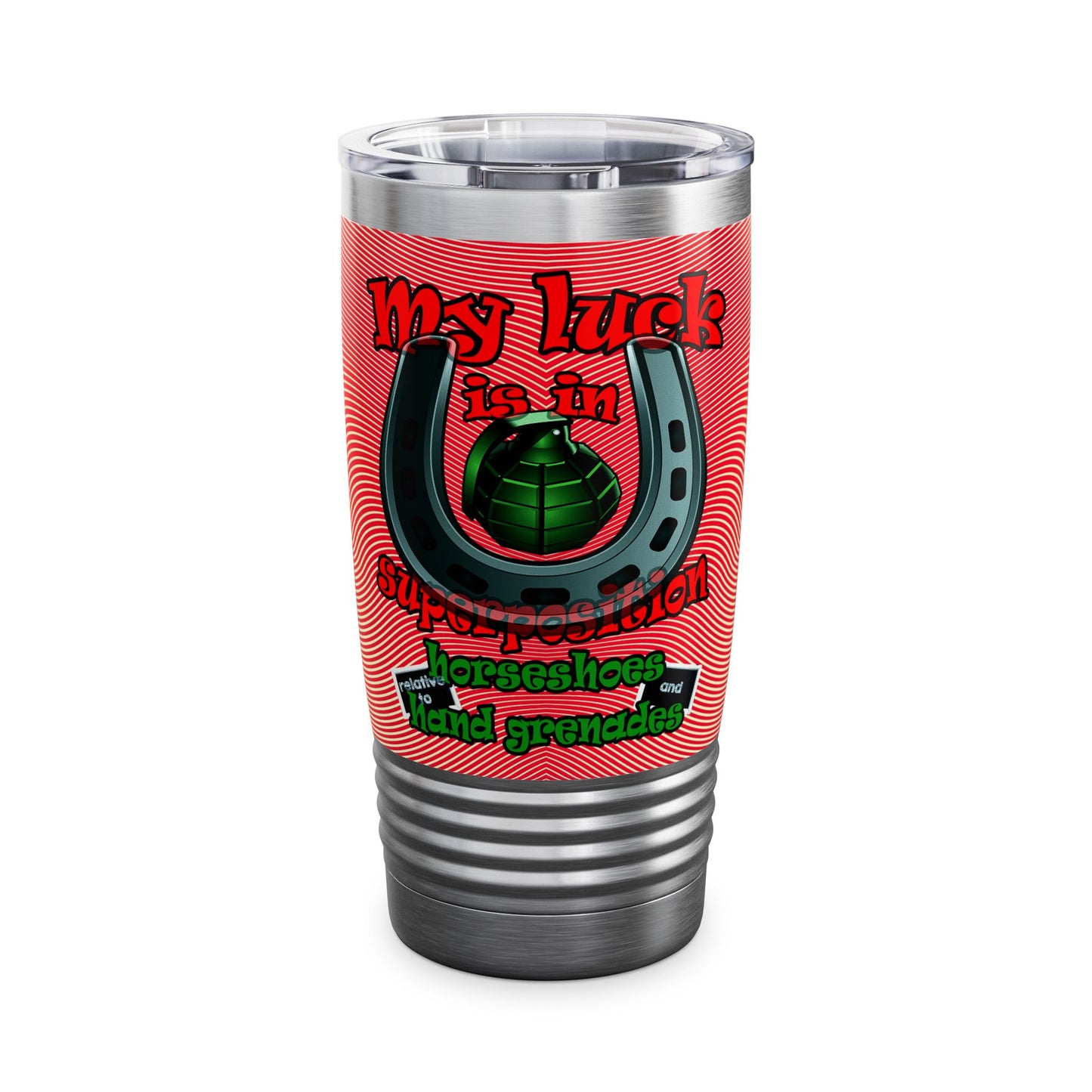 my luck - Ringneck Tumbler, 20oz (yellow-orange wave)