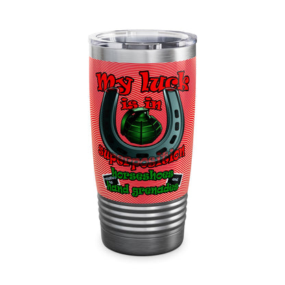 my luck - Ringneck Tumbler, 20oz (yellow-orange wave)