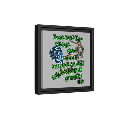 og - framed canvas art (light grey)