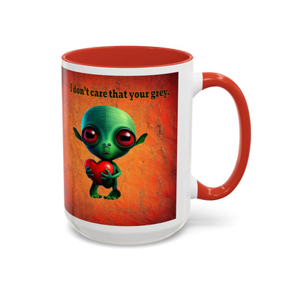 I don't care that your grey - Accent Mug (burnt orange)