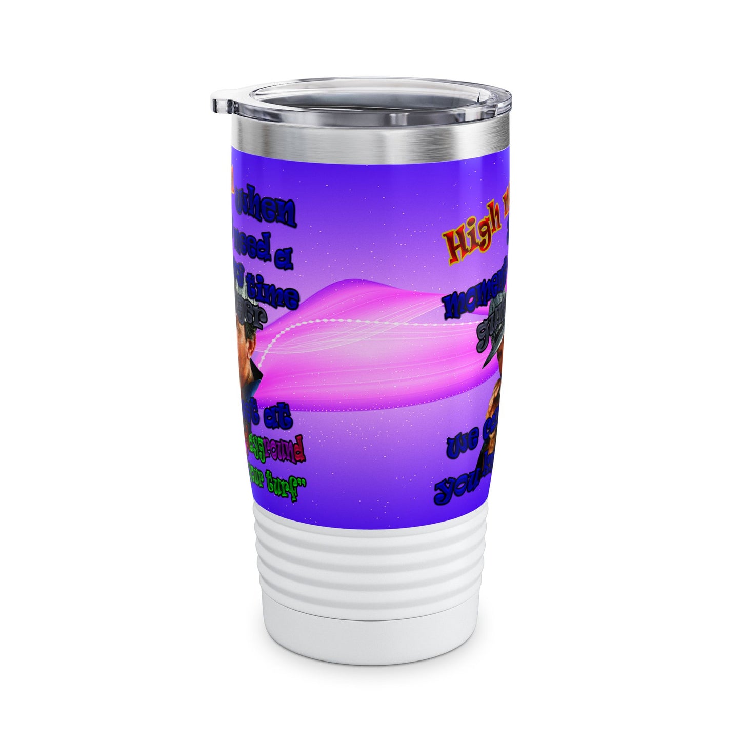 high noon - Ringneck Tumbler, 20oz (purple-pink wave)