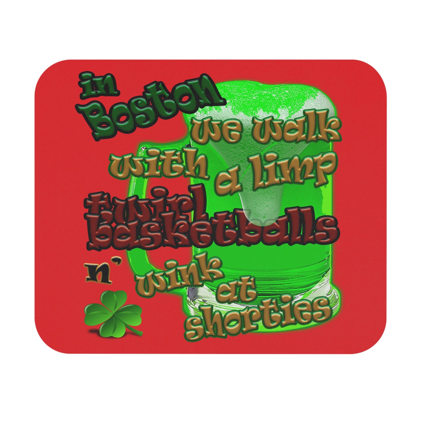 celtics logo - Mouse Pad (Rectangle) (red)
