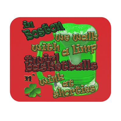 celtics logo - Mouse Pad (Rectangle) (red)