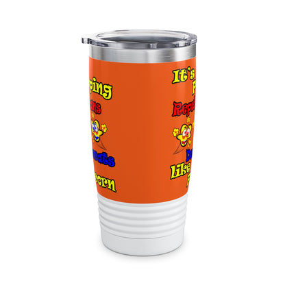 popping like popcorn - Ringneck Tumbler, 20oz (orange)
