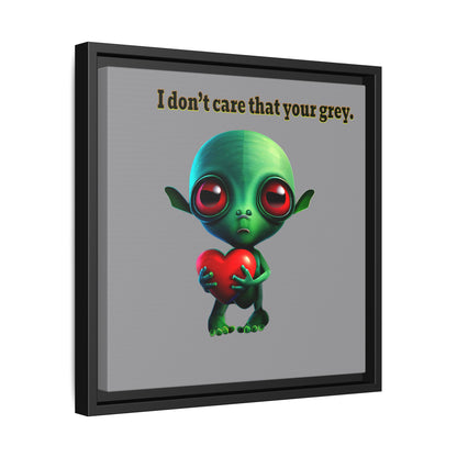 I don't care that your grey - framed canvas art (grey)