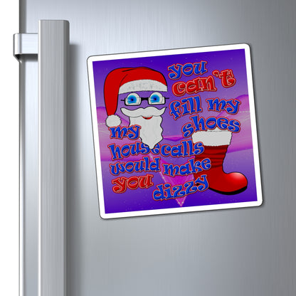 santa's shoes - Magnets - (purple-pink wave)