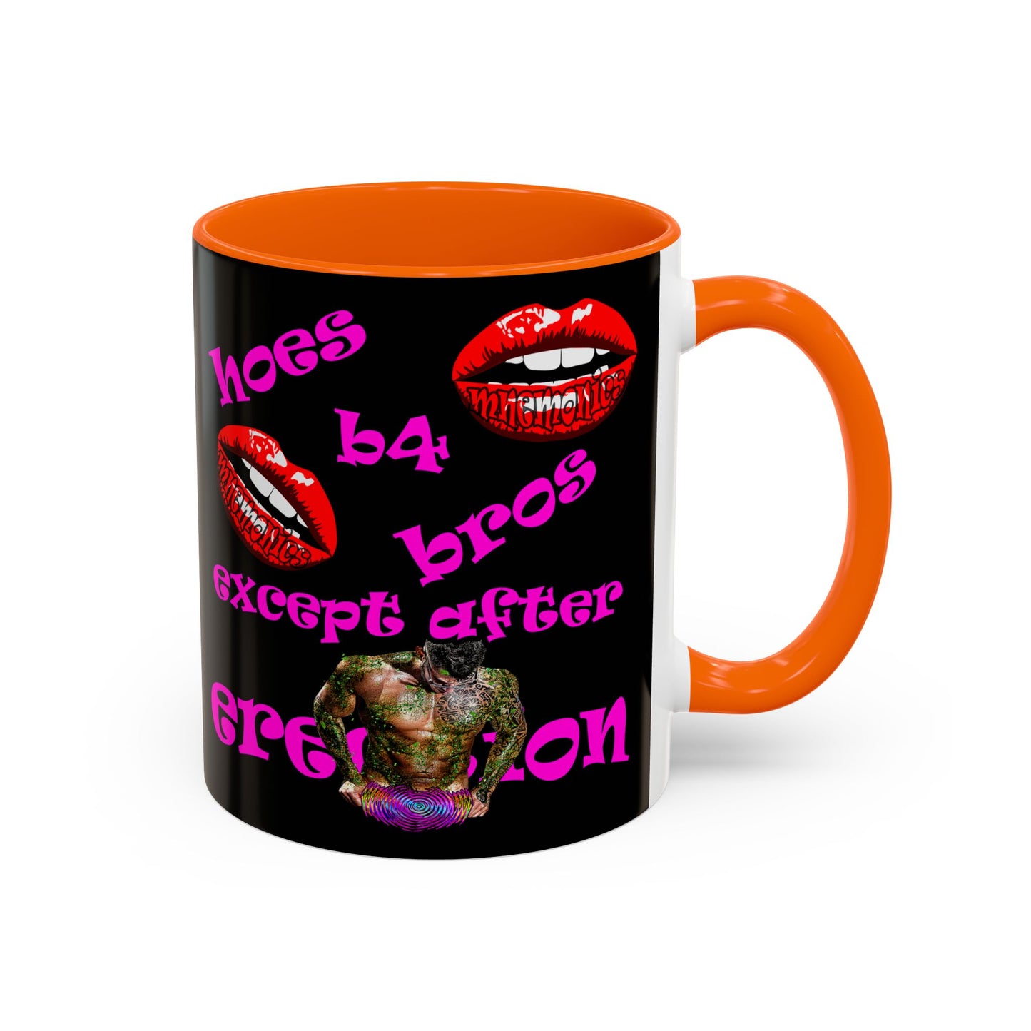 hoes b4 bros - Accent Mug (black)