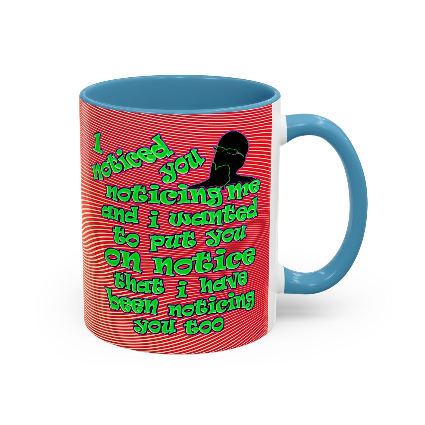 noticed you noticing - Accent Mug (yellow-orange wave)
