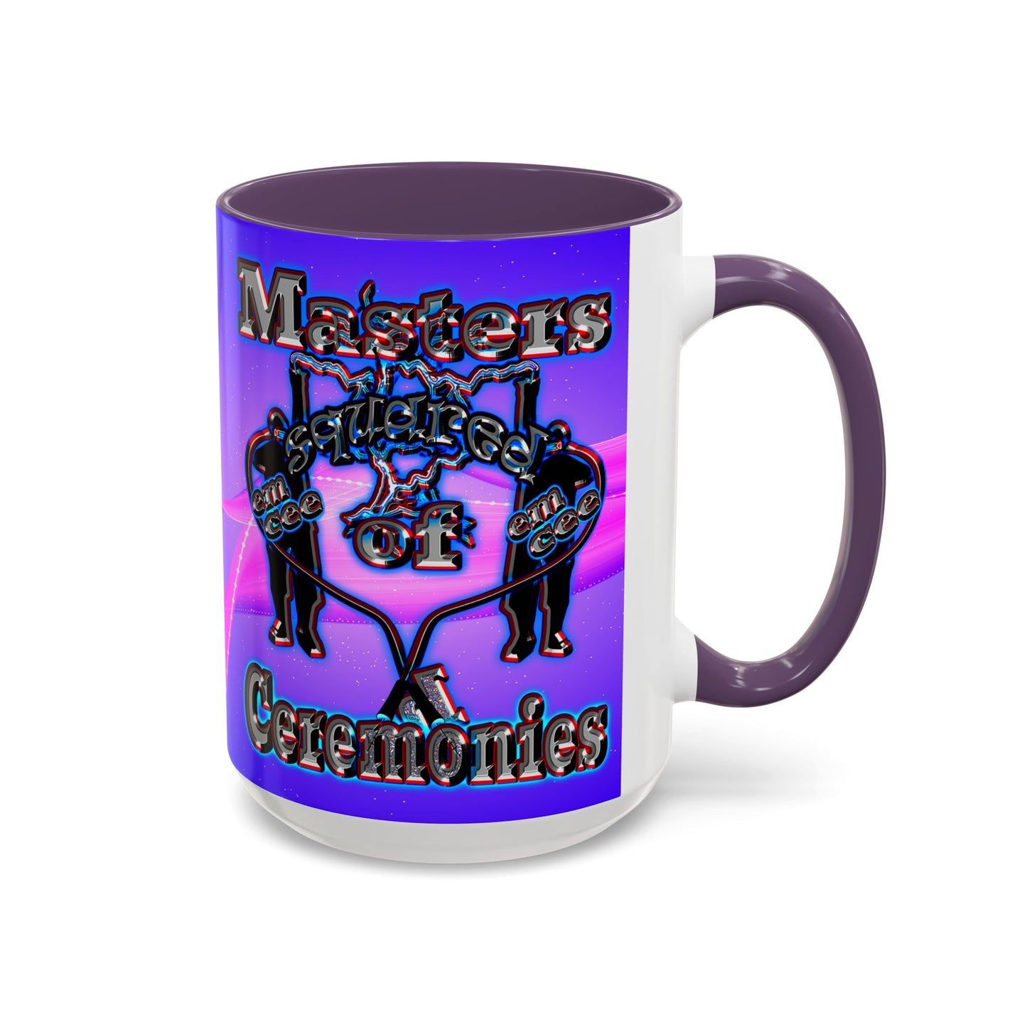 em cee squared - Accent Mug (purple-pink wave)