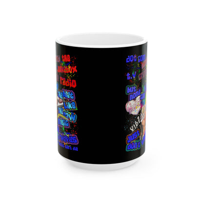 drop the beat - White Mug (black)