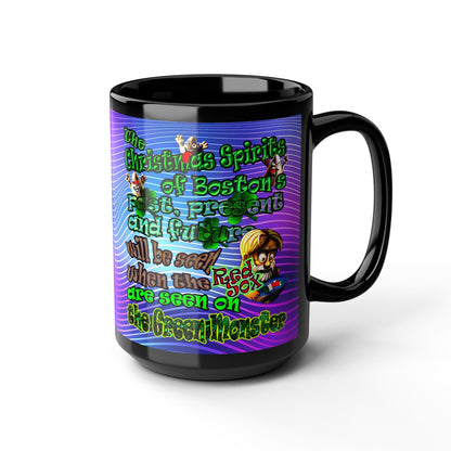 christmas spirits of boston - Black Mug (purple wave)