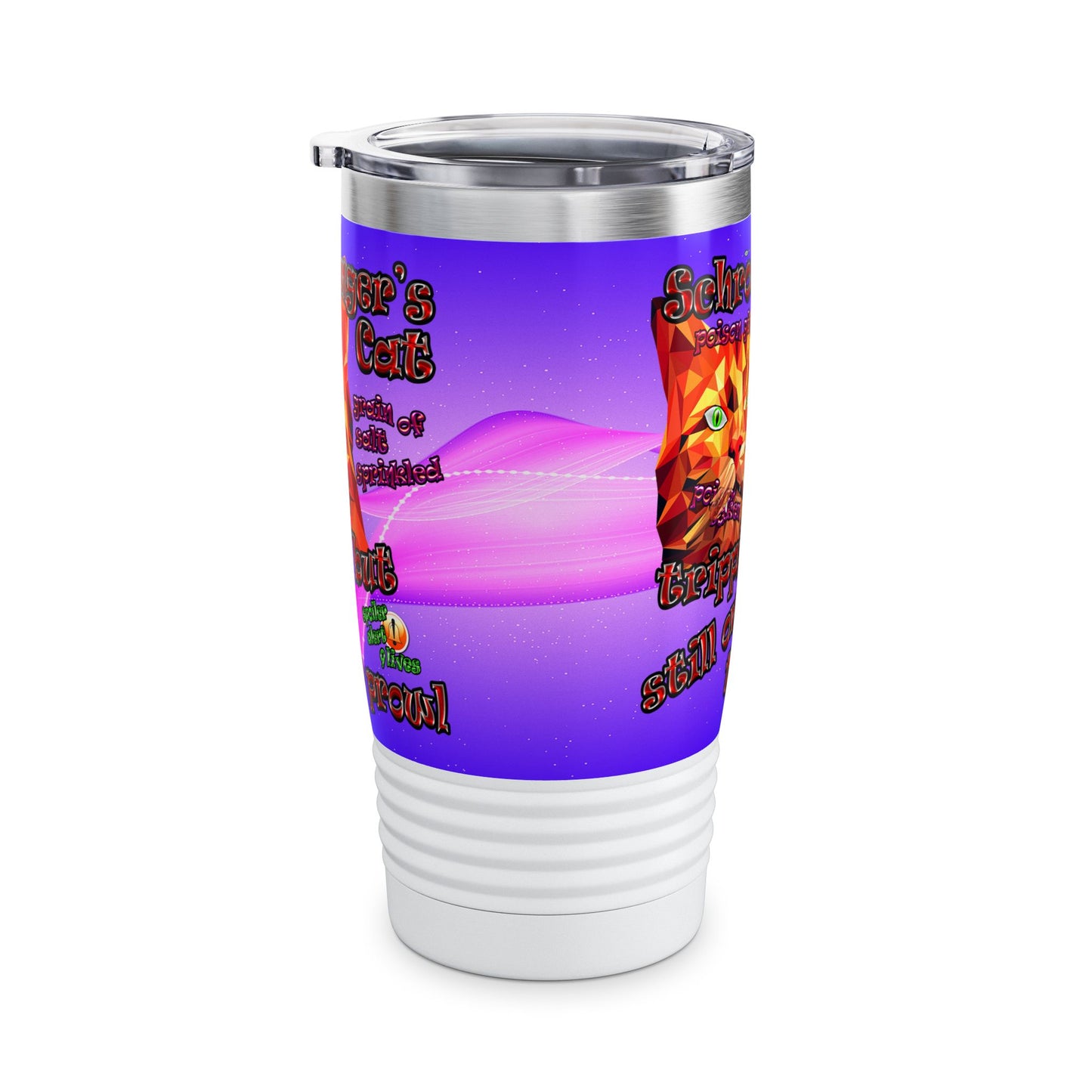 schrodinger's cat - Ringneck Tumbler, 20oz (purple-pink wave)