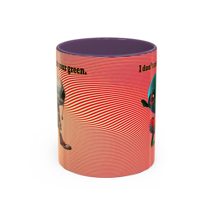 I don't care that your grey - Accent Mug (yellow-orange wave)